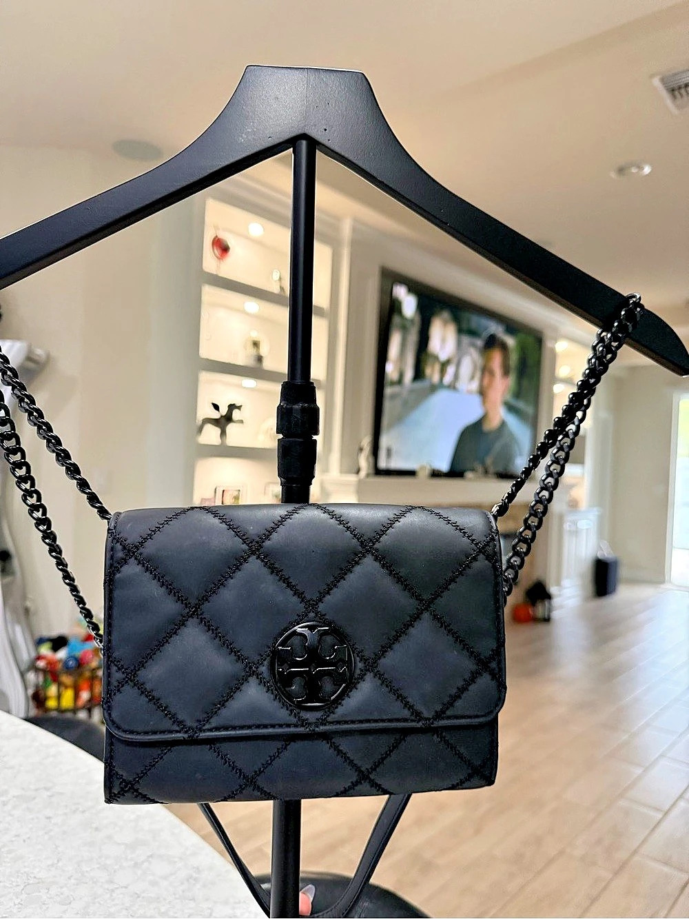Tory Burch Fleming Soft Convertible Mini Bag Black Crossbody